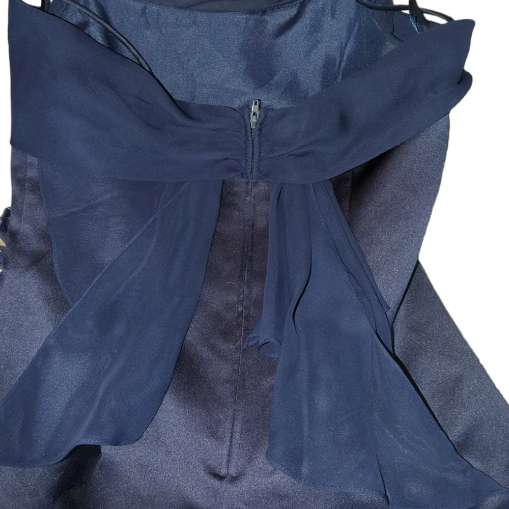 David's bridal Michaelungelo dress size 10 color Navy blue - Picture 5 of 7